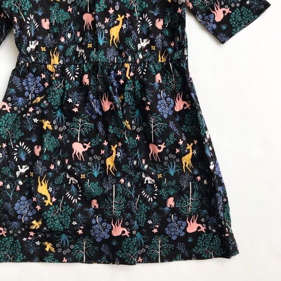 Old Navy forest animal print dress EUC S(6/7Y) - Picture 3 of 5